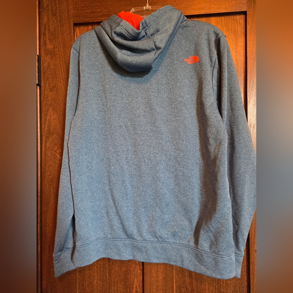 The North Face Men's Medium Blue and Orange Sweatshirt Hoodie - Picture 7 of 9